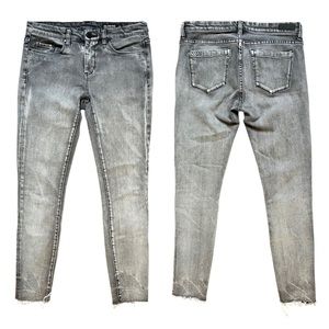 EUC BLANKNYC Skinny Classique Jeans 28 Gray Distressed Raw Edge Hem 28x26